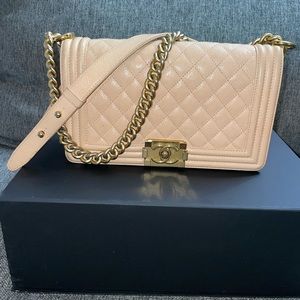 Chanel Medium Boy Bag Light Beige